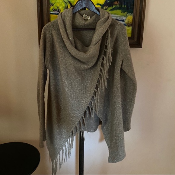 Lovestich Camel Speckled Knit Cardigan Sweater M - Picture 3 of 16